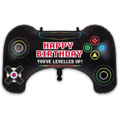 SuperShape 31 inch Game Controller Happy Birthday Holographic