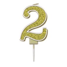 Oaktree Candle 7.5cm Sparkling Fizz Gold 2