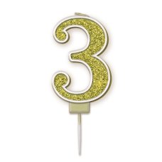 Oaktree Candle 7.5cm Sparkling Fizz Gold 3