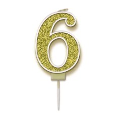 Oaktree Candle 7.5cm Sparkling Fizz Gold 6
