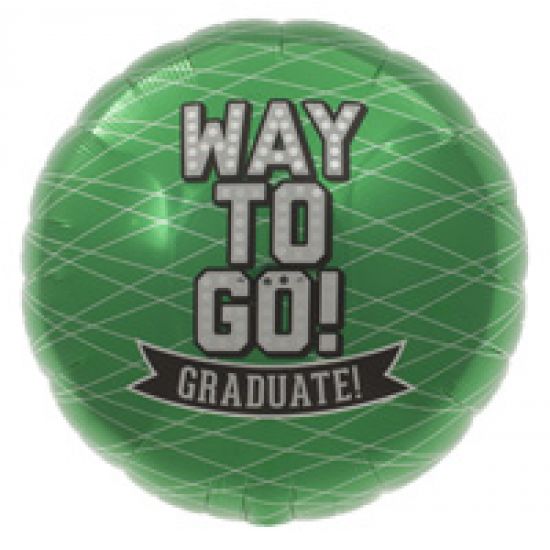 18 inch foil Northstar Way to Go Grad Green