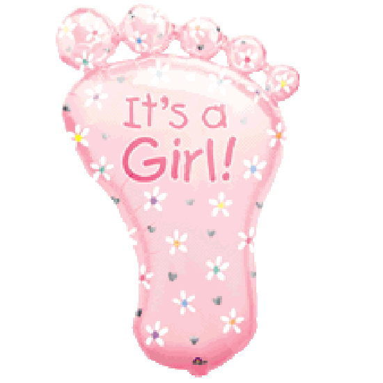 Anagram Foil SuperShape It's A Girl Foot (58cm x 82cm)