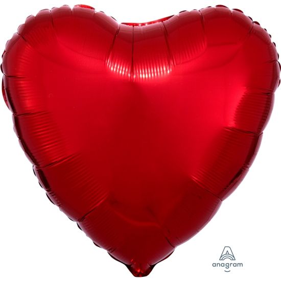 18 inch foil Anagram Solid Colour Heart 45cm (18