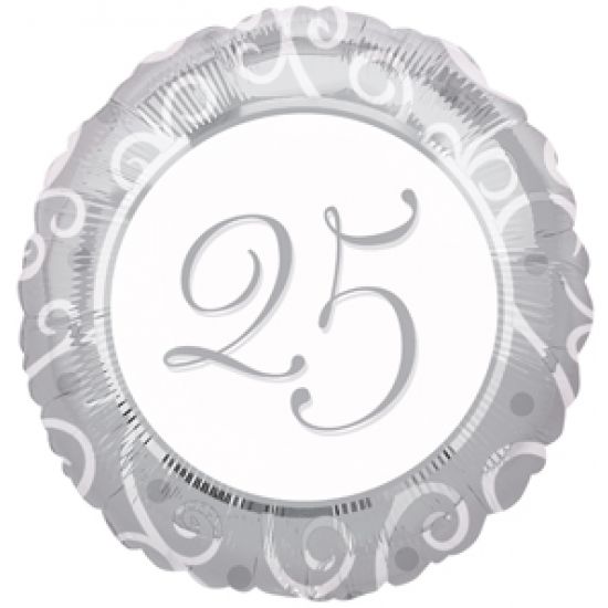 18 inch Foil Anagram 25th Anniversary