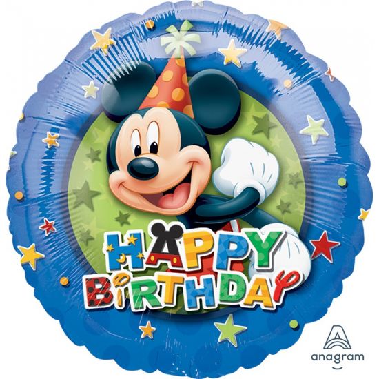 18 inch foil Anagram Licensed Mickey happy Birthday Stars