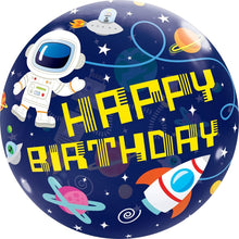 Load image into Gallery viewer, Qualatex Bubble 56cm (22&quot;) Birthday Outer Space (2 side print)
