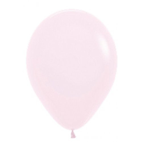 Latex balloon Matte Pastel Pink 30cm Sempertex inflated with helium