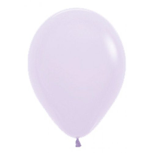 Latex balloon Matte Pastel Lilac 30cm Sempertex inflated with helium