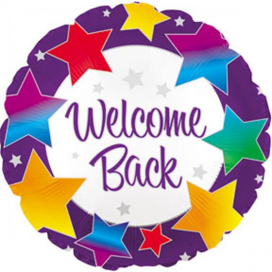 18 inch foil CTI Welcome Back Rainbow Stars