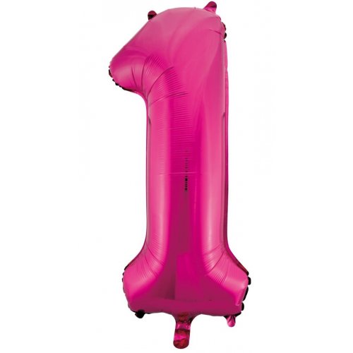 86cm Foil Number hot pink 1