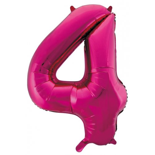 86cm Foil Number hot pink 4