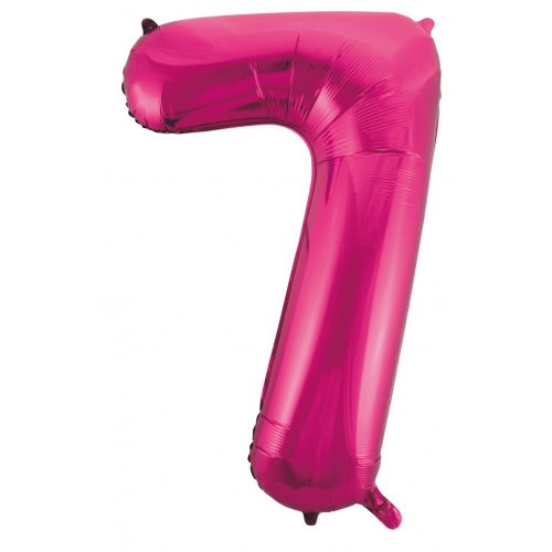 86cm Foil Number hot pink 7