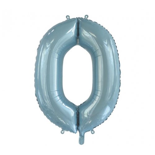 86cm Foil Number Light Blue 0