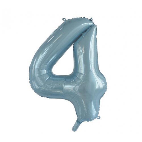 86cm Foil Number Light Blue 4