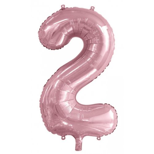 86cm Foil Number Light Pink 2