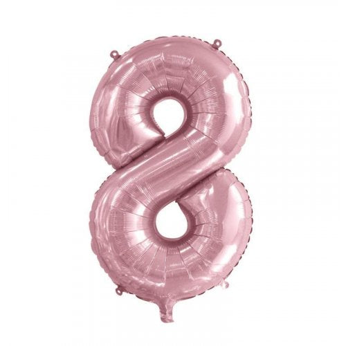 86cm Foil Number Light Pink 8