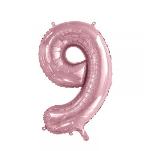 86cm Foil Number Light Pink 9