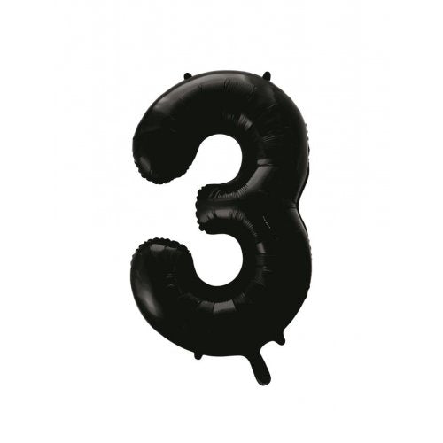 86cm Foil Number Black 3