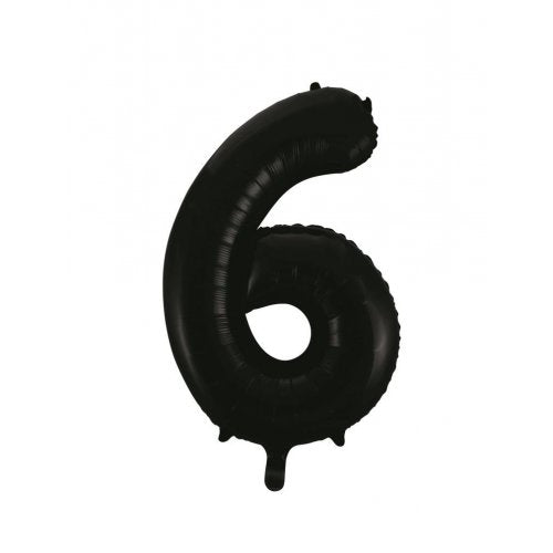 86cm Foil Number Black 6