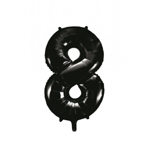 86cm Foil Number Black 8