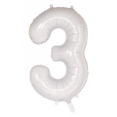 86cm Foil Number White 3