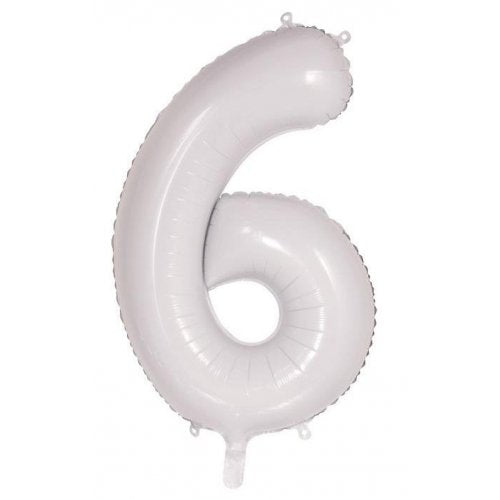 86cm Foil Number White 6