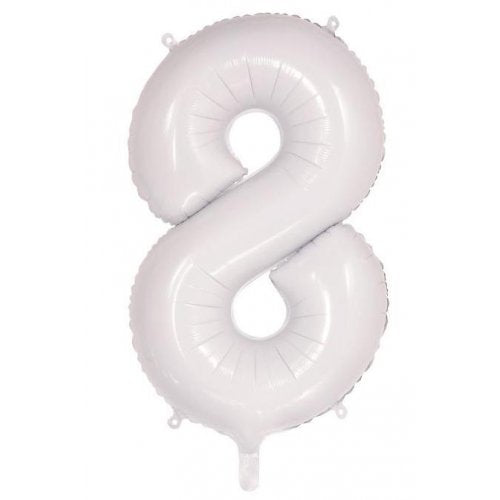 86cm Foil Number White 8