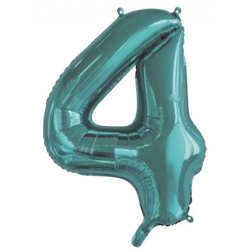 86cm Foil Number Teal 4