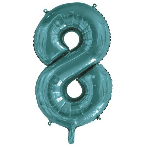 86cm Foil Number Teal 8