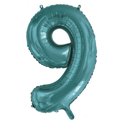 86cm Foil Number Teal 9