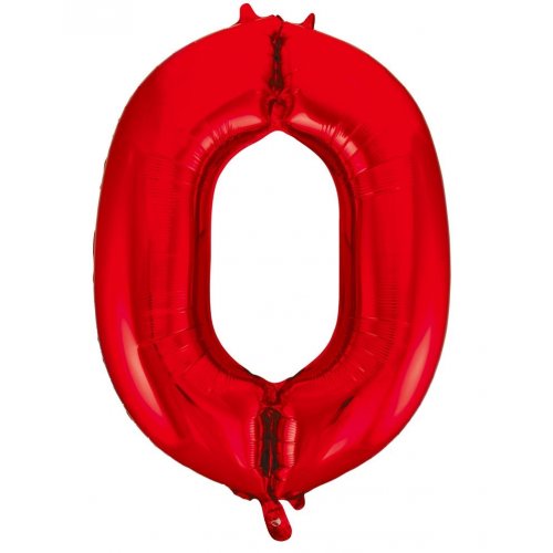 86cm Foil Number Red 0