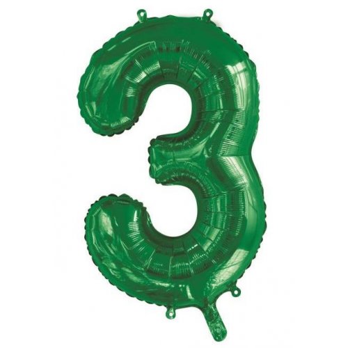 86cm Foil Number Green 3