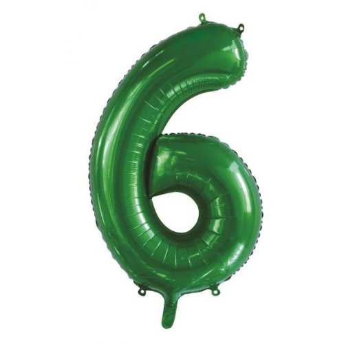 86cm Foil Number Green 6