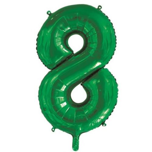 86cm Foil Number Green 8