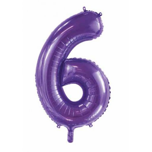 86cm Foil Number Purple 6