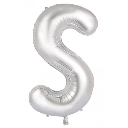 86cm Foil letter silver S