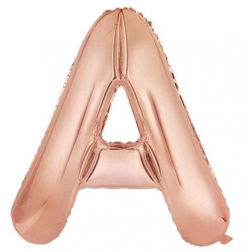 86cm Foil letter Rose Gold A