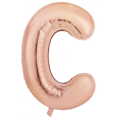 86cm Foil letter Rose Gold C