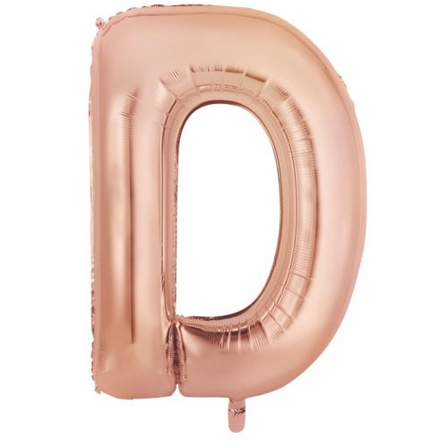 86cm Foil letter Rose Gold D