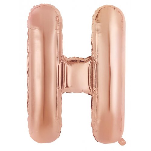 86cm Foil letter Rose Gold H