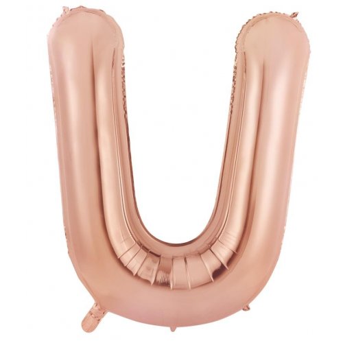 86cm Foil letter Rose Gold U