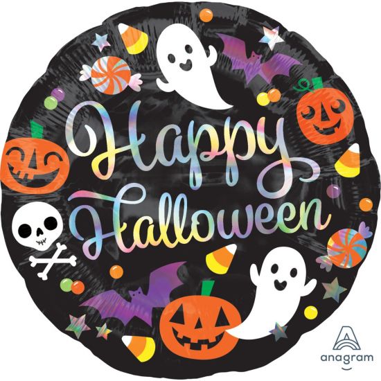 18 inch foil Anagram Happy Halloween pumpkin Ghost