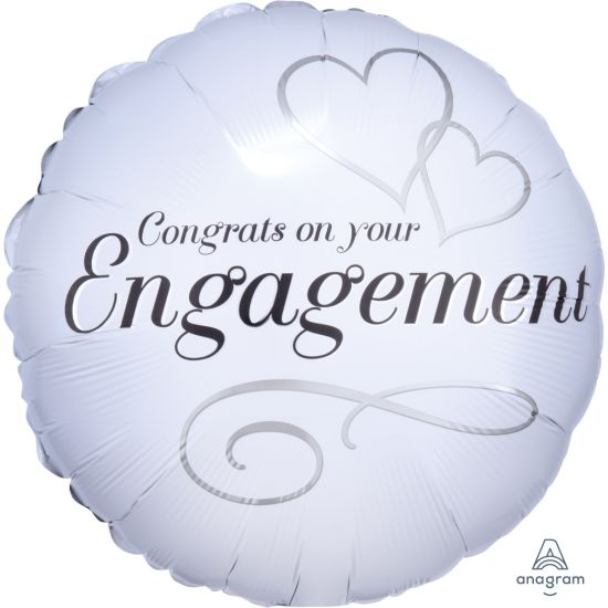 18 inch foil Anagram Two Hearts Engagement