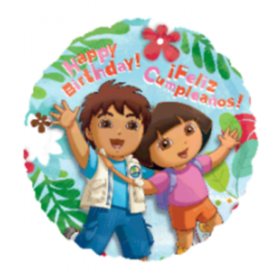 18 inch foil Anagram Licensed Dora & Diego Birthday