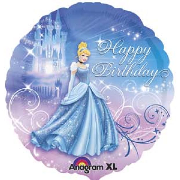 18 inch foil Anagram Licensed 45cm Cinderella Happy Birthday