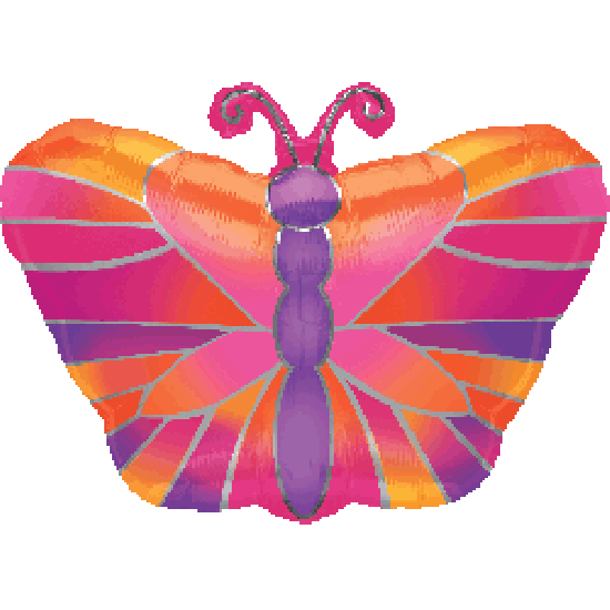 18 inch foil Anagram Hot Pink Butterfly