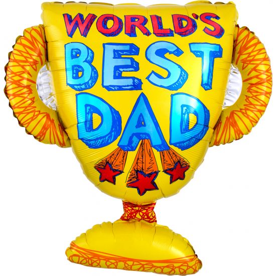 Anagram Foil SuperShape (66cm x 68cm) World's Best Dad Trophy