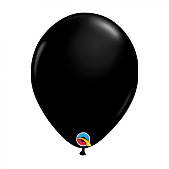 Latex balloon 28cm Fashion Onyx Black inflated with helium