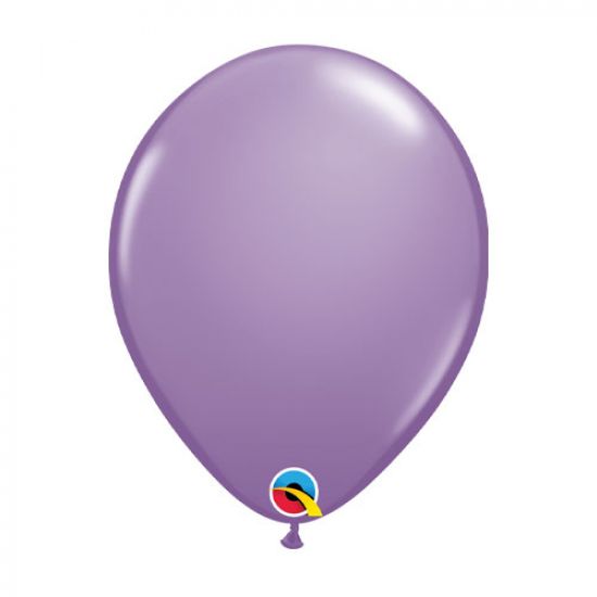 Latex balloon 28cm Spring Lilac inflated with helium