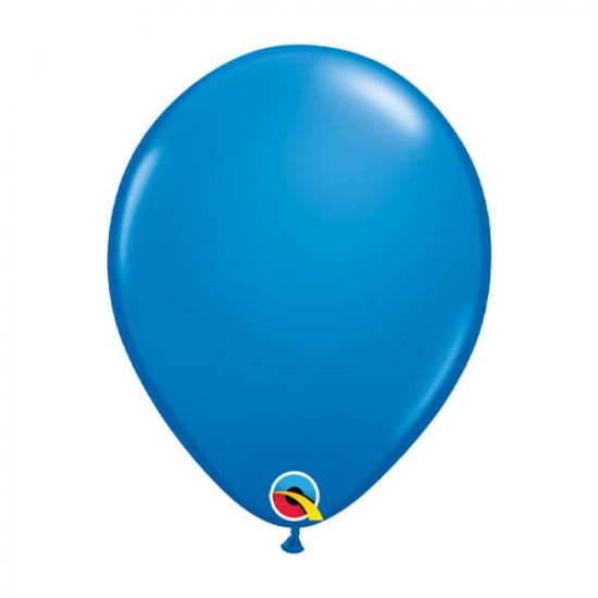 Latex balloon 28cm dark Blue inflated with helium